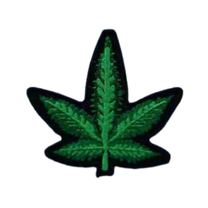 Marijuana Leaf Life Embroidery Iron-On Patches for Clothing Sew-On Applique for DIY Crafts Denim Jackets Jeans Backpacks