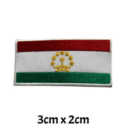 All Country Flag Patches (3 × 2 cm), Embroidered Iron-On/Sew On National Flags, Badge Traveler Gift Patch for Jacket, Backpack, Hat DIY Craft (T-Z)