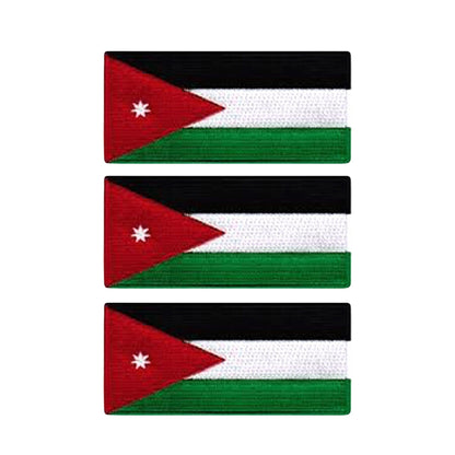 3 Pieces All Countries Flag Patches, 7×4 cm Embroidered Iron-On/Sew On National Flags, World Country Badge Appliques for Vest, Jacket, Backpack, Hat, (K-S)