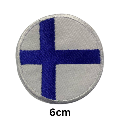 Round Flag Patch – 6cm Circular Embroidered Iron On / Sew On National Flag Badge | All Countries | Tactical Military Emblem for Hats, Jackets, Backpacks, Uniforms – Choose Your Country (A-J)