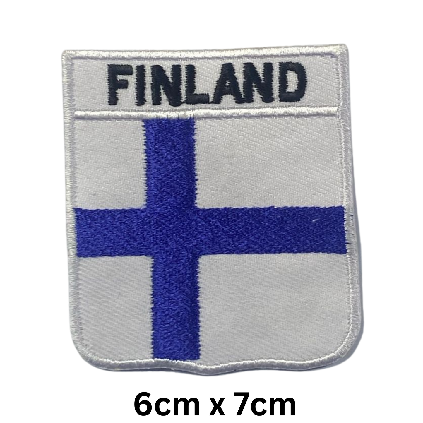 Shield Flag with Name Patch – Embroidered Iron On / Sew On Shield Shaped National Flag Badge with Country Name | All Countries | Badge for Jacket, Biker Vest, Backpack, Uniform (A-J)