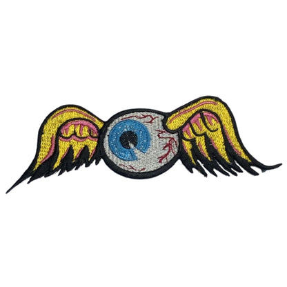 Flying Eye Embroidery Iron-On Patches for Clothing Sew-On Applique for DIY Crafts Denim Jackets Jeans Backpacks
