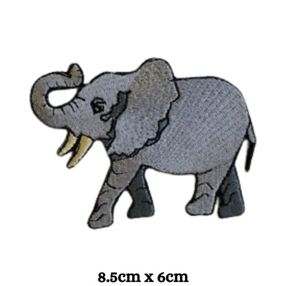 Elephant Embroidery Iron-On Patches for Clothing Sew-On Applique for DIY Crafts Denim Jackets Jeans Backpacks
