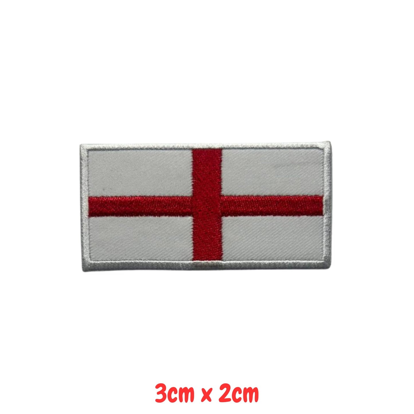 UK and England National Flag Embroidered Patches – Iron On/Sew On Badge in Different Shapes and Various Sizes for Jackets, Backpacks, Hats and DIY Crafts.