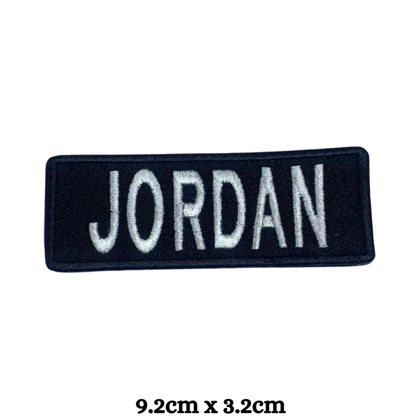 Jordan Flag Embroidered Patches, Iron-On/Sew-On Applique, Shield, Round, Heart and Rectangle Flag Badges for Jackets, Bags, Uniforms, Various Sizes