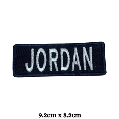Jordan Flag Embroidered Patches, Iron-On/Sew-On Applique, Shield, Round, Heart and Rectangle Flag Badges for Jackets, Bags, Uniforms, Various Sizes