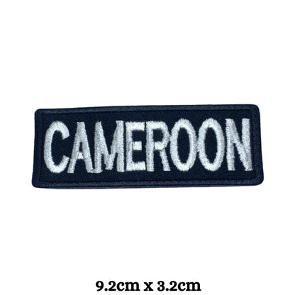 Cameroon Flag Embroidered Patch Set, Iron-On or Sew-On Applique Badges, Rectangle Shield Round Heart Shapes, for Jackets, Backpacks, Hats, Uniforms and Various Sizes