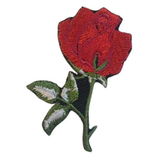 Red Rose Flower Embroidery Iron-On Patches for Clothing Sew-On Applique for DIY Crafts Denim Jackets Jeans Backpacks
