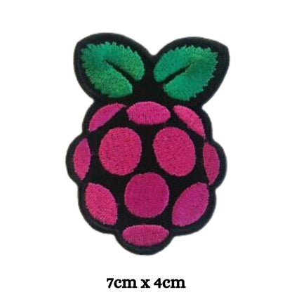 Fruit Berry Raspberry Embroidery Iron-On Patches for Clothing Sew-On Applique for DIY Crafts Denim Jackets Jeans Backpacks