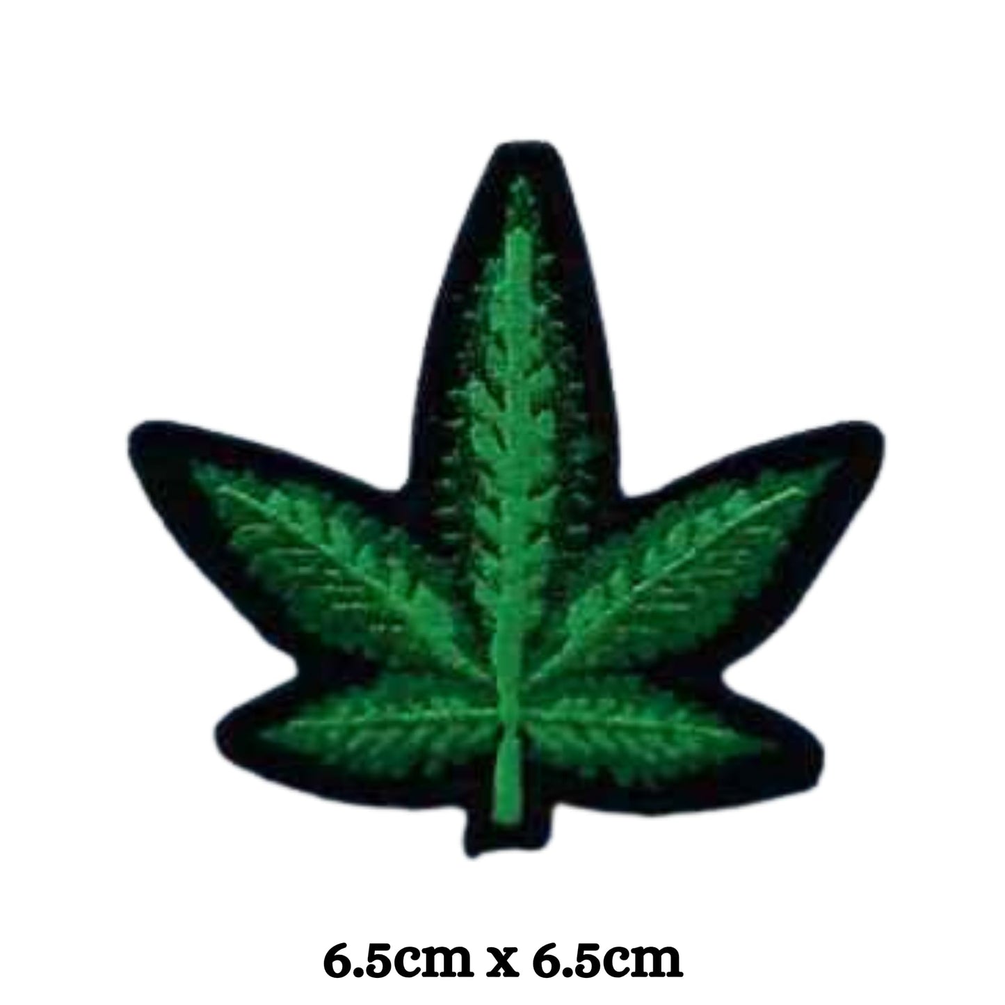 Marijuana Leaf Life Embroidery Iron-On Patches for Clothing Sew-On Applique for DIY Crafts Denim Jackets Jeans Backpacks