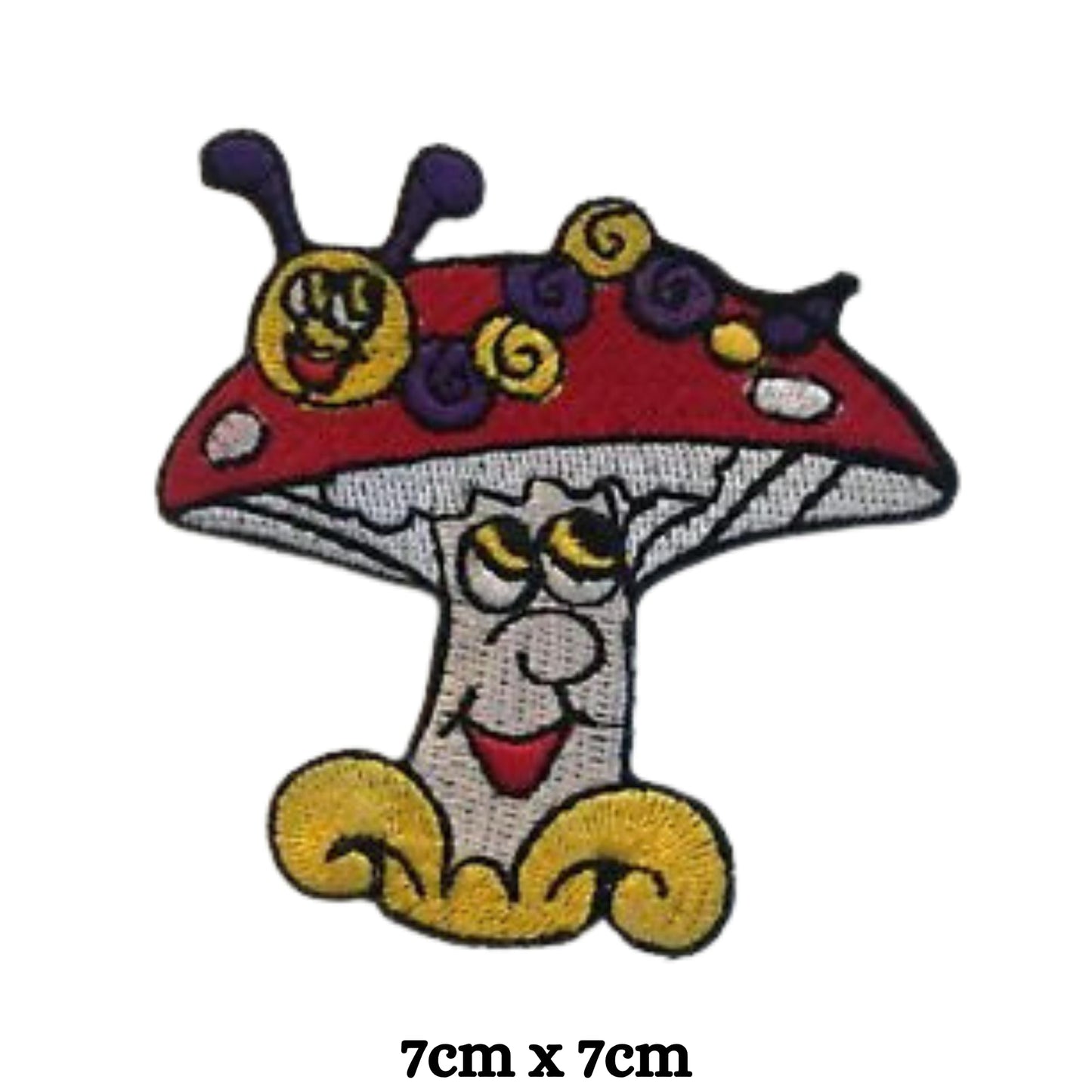 Magic Colourful Mushroom Embroidery Iron-On Patches for Clothing Sew-On Applique for DIY Crafts Denim Jackets Jeans Backpacks