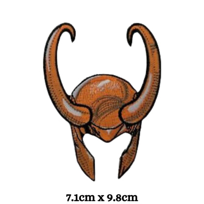 Ancient Warrior Fighting Helmet Embroidery Iron-On Patches for Clothing Sew-On Applique for DIY Crafts Denim Jackets Jeans Backpacks