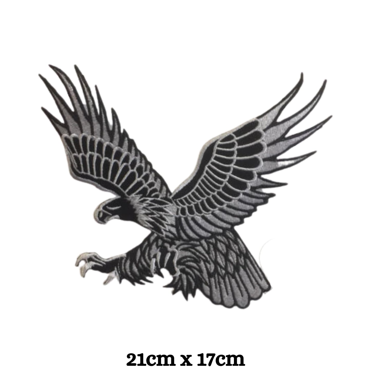 Hunting Eagle Bird Embroidery Iron-On Patches for Clothing Sew-On Applique for DIY Crafts Denim Jackets Jeans Backpacks