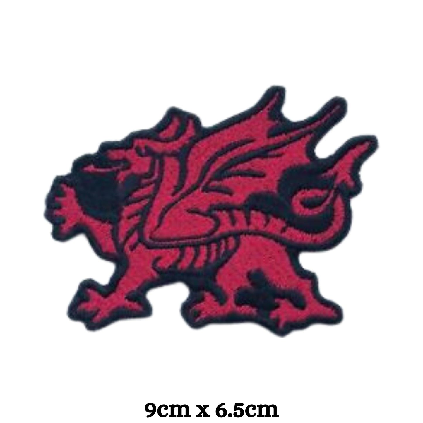 Fire Breathing Welsh Dragon Embroidery Iron-On Patches for Clothing Sew-On Applique for DIY Crafts Denim Jackets Jeans Backpacks