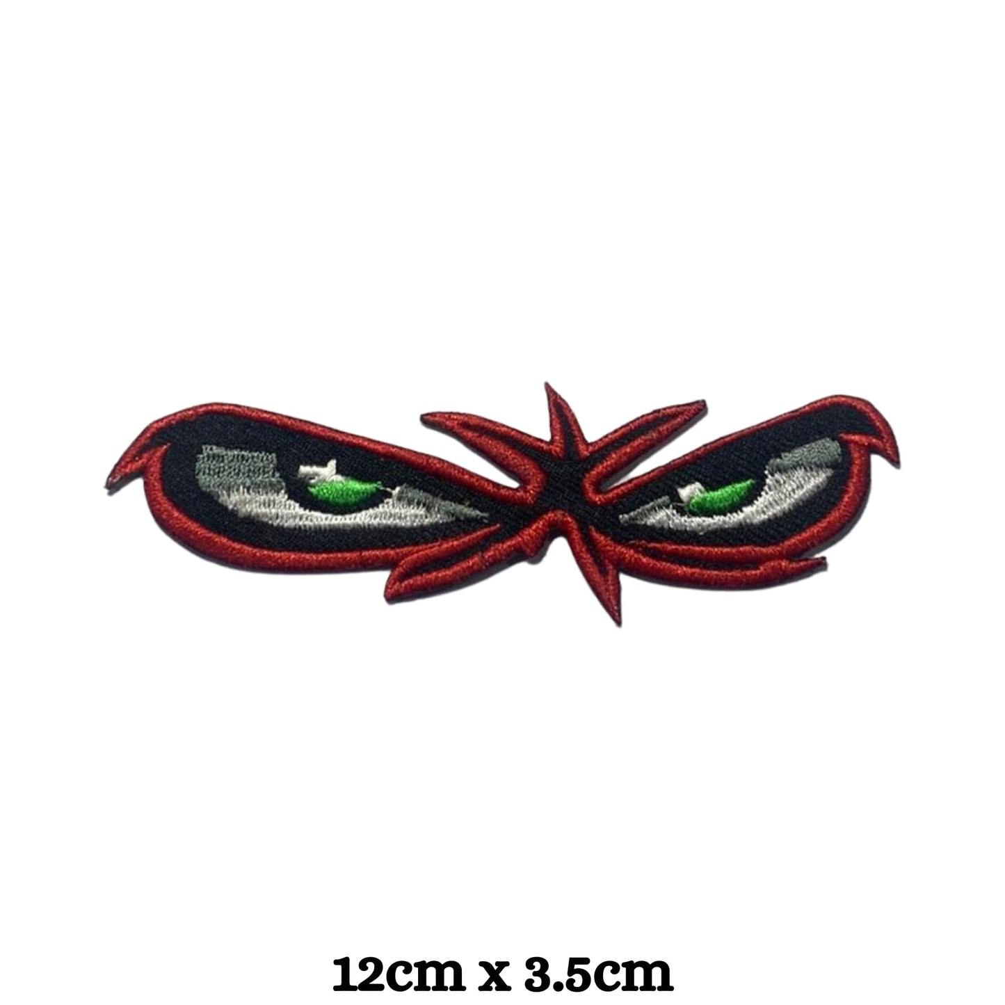 Angry Red Eyes Embroidery Iron-On Patches for Clothing Sew-On Applique for DIY Crafts Denim Jackets Jeans Backpacks