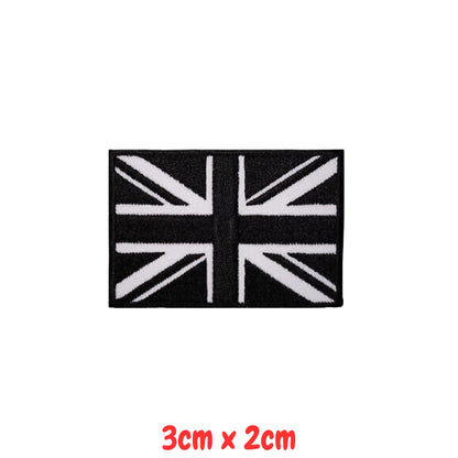 UK and England National Flag Embroidered Patches – Iron On/Sew On Badge in Different Shapes and Various Sizes for Jackets, Backpacks, Hats and DIY Crafts.