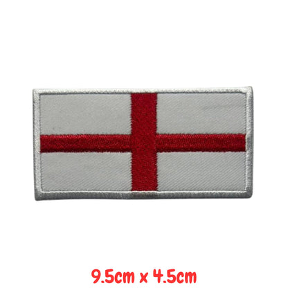 UK and England National Flag Embroidered Patches – Iron On/Sew On Badge in Different Shapes and Various Sizes for Jackets, Backpacks, Hats and DIY Crafts.