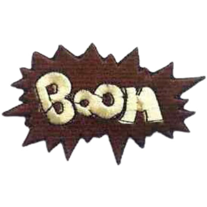 Boom Embroidery Iron-On Patches for Clothing Sew-On Applique for DIY Crafts Denim Jackets Jeans Backpacks