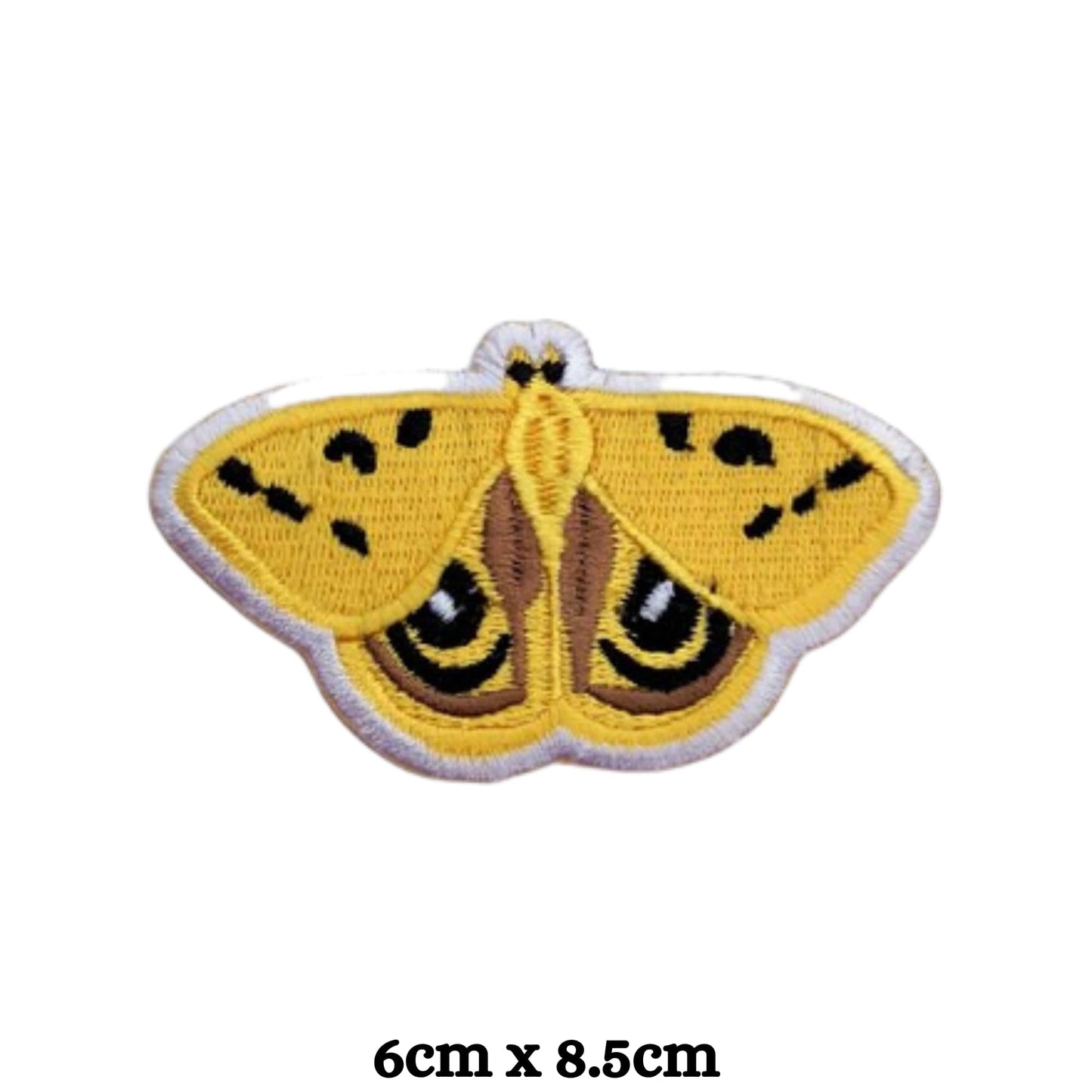 Yellow Butterfly Animal Embroidery Iron-On Patches for Clothing Sew-On Applique for DIY Crafts Denim Jackets Jeans Backpacks