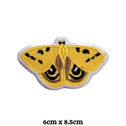 Yellow Butterfly Animal Embroidery Iron-On Patches for Clothing Sew-On Applique for DIY Crafts Denim Jackets Jeans Backpacks