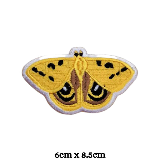 Yellow Butterfly Animal Embroidery Iron-On Patches for Clothing Sew-On Applique for DIY Crafts Denim Jackets Jeans Backpacks