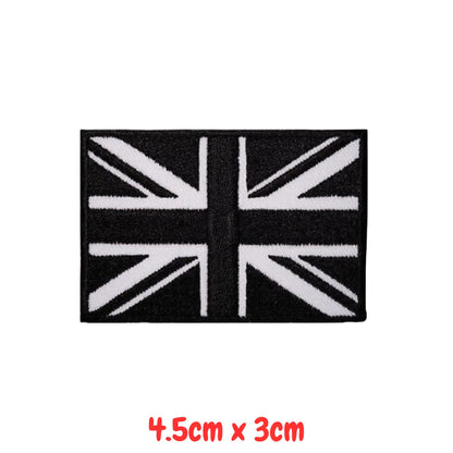 UK and England National Flag Embroidered Patches – Iron On/Sew On Badge in Different Shapes and Various Sizes for Jackets, Backpacks, Hats and DIY Crafts.