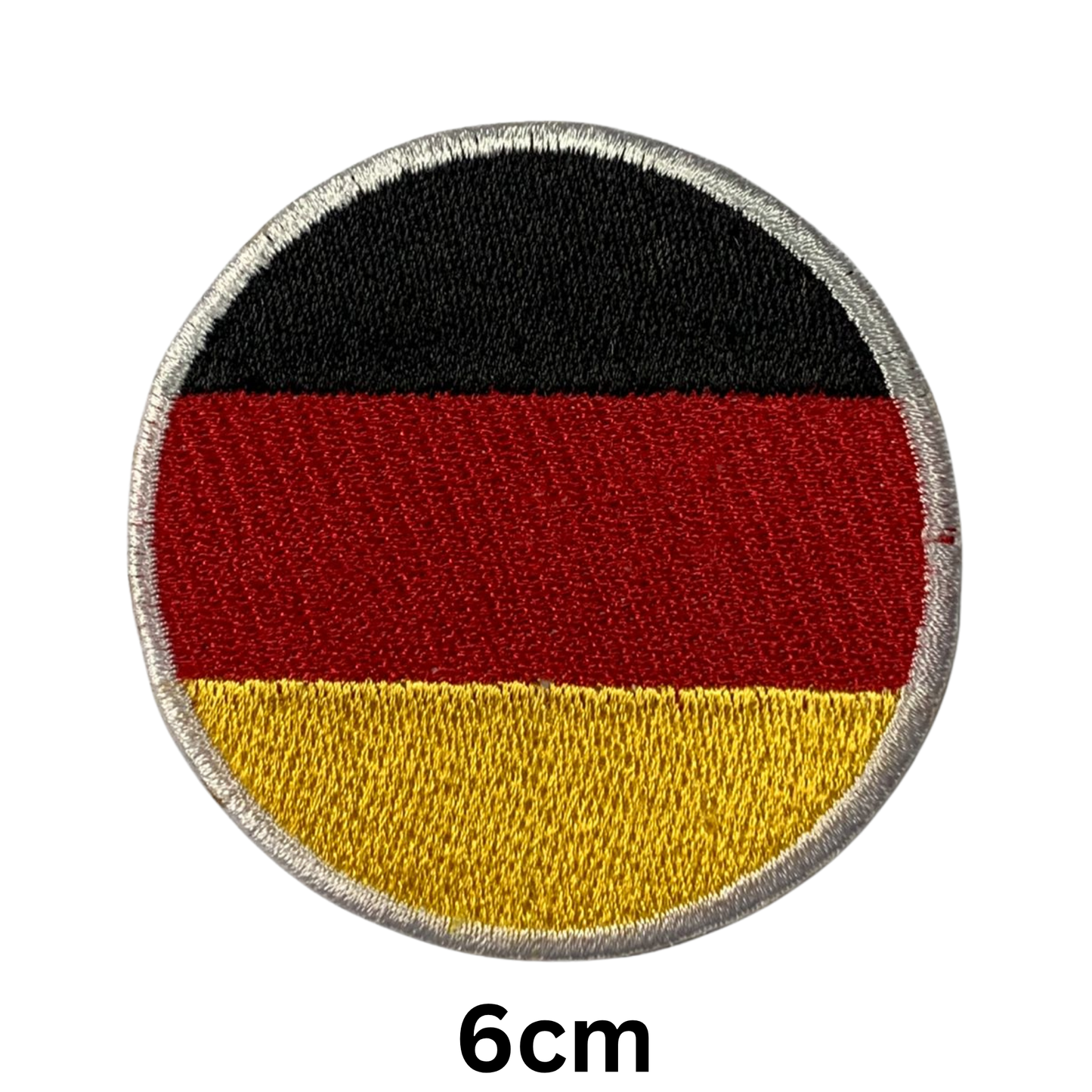 Round Flag Patch – 6cm Circular Embroidered Iron On / Sew On National Flag Badge | All Countries | Tactical Military Emblem for Hats, Jackets, Backpacks, Uniforms – Choose Your Country (A-J)