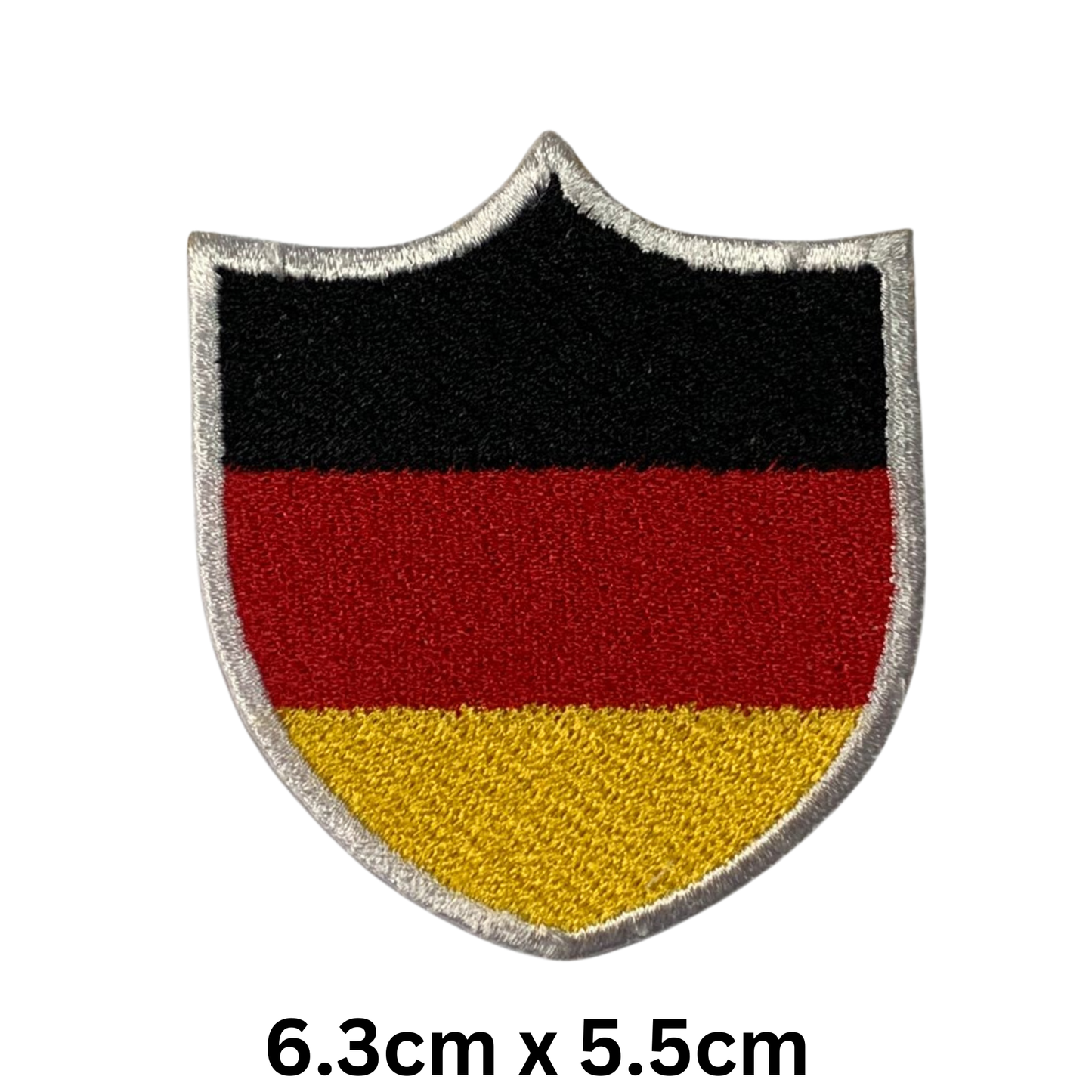 Shield Flag Patch – Embroidered Iron On / Sew On Shield Shaped National Flag Badge | All Countries Available | Heraldic Crest Patch for Jacket, Backpack, Biker Vest, Uniform – Choose Your Country (A-J)