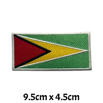 All Country Flag Patches (9.5 × 4.5 cm), Embroidered Iron-On/Sew-On National Flag Badges for Jacket, Backpack, Hat, Bags and DIY Craft (A-J)