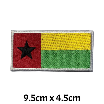 All Country Flag Patches (9.5 × 4.5 cm), Embroidered Iron-On/Sew-On National Flag Badges for Jacket, Backpack, Hat, Bags and DIY Craft (A-J)