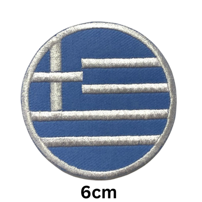 Round Flag Patch – 6cm Circular Embroidered Iron On / Sew On National Flag Badge | All Countries | Tactical Military Emblem for Hats, Jackets, Backpacks, Uniforms – Choose Your Country (A-J)