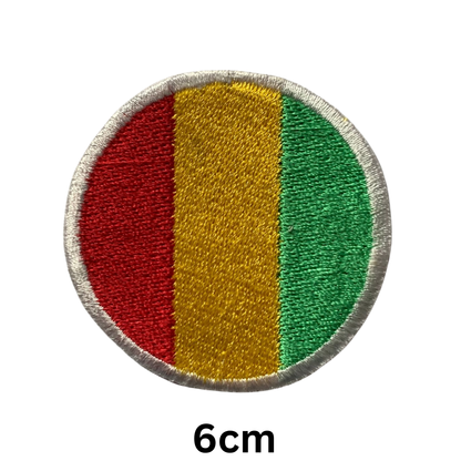 Round Flag Patch – 6cm Circular Embroidered Iron On / Sew On National Flag Badge | All Countries | Tactical Military Emblem for Hats, Jackets, Backpacks, Uniforms – Choose Your Country (A-J)