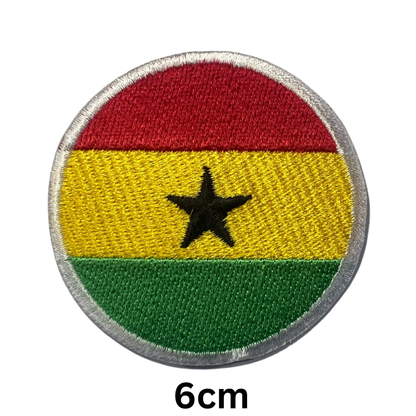 Round Flag Patch – 6cm Circular Embroidered Iron On / Sew On National Flag Badge | All Countries | Tactical Military Emblem for Hats, Jackets, Backpacks, Uniforms – Choose Your Country (A-J)
