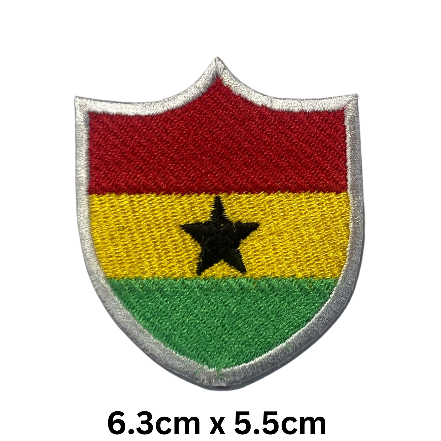 Shield Flag Patch – Embroidered Iron On / Sew On Shield Shaped National Flag Badge | All Countries Available | Heraldic Crest Patch for Jacket, Backpack, Biker Vest, Uniform – Choose Your Country (A-J)