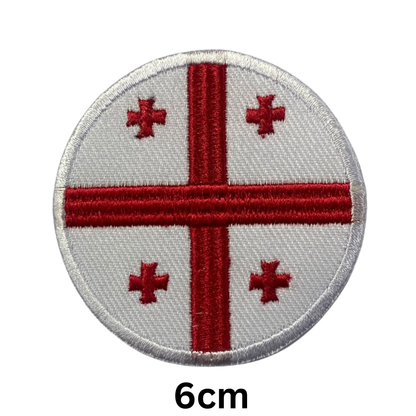 Round Flag Patch – 6cm Circular Embroidered Iron On / Sew On National Flag Badge | All Countries | Tactical Military Emblem for Hats, Jackets, Backpacks, Uniforms – Choose Your Country (A-J)