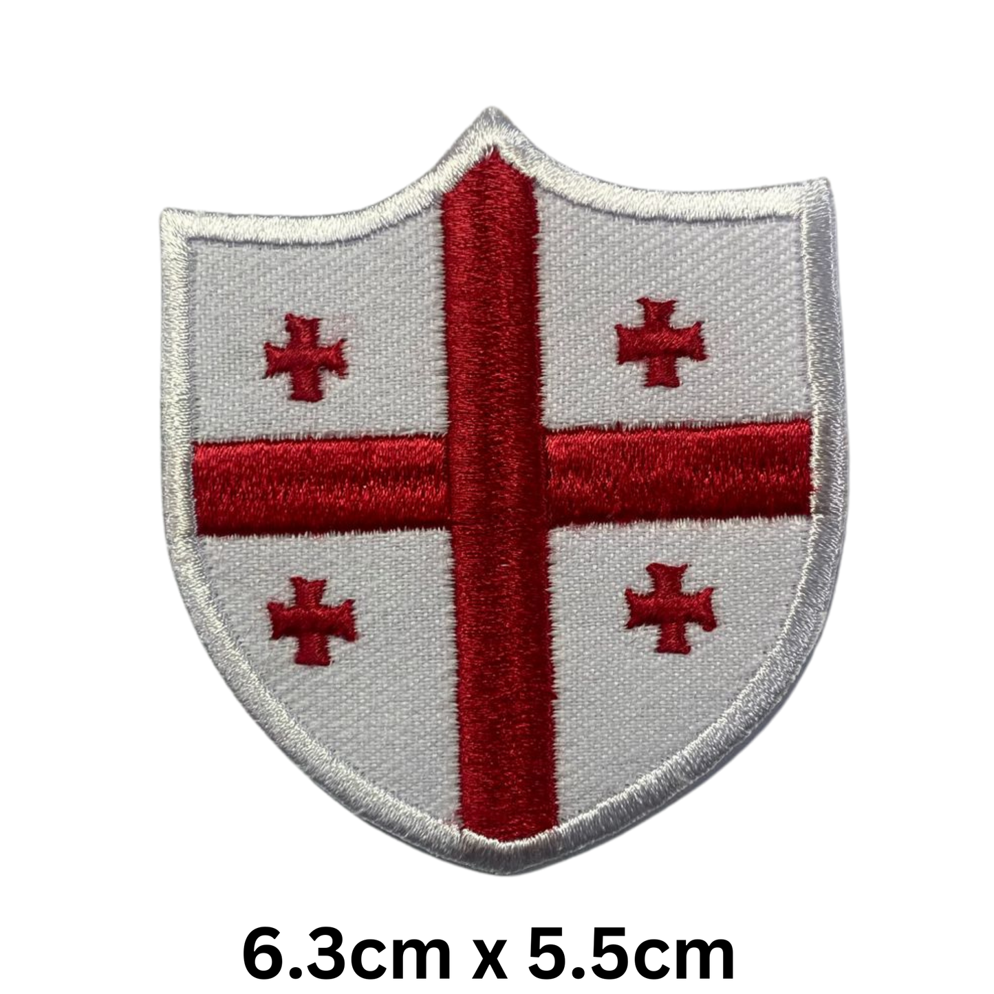 Shield Flag Patch – Embroidered Iron On / Sew On Shield Shaped National Flag Badge | All Countries Available | Heraldic Crest Patch for Jacket, Backpack, Biker Vest, Uniform – Choose Your Country (A-J)