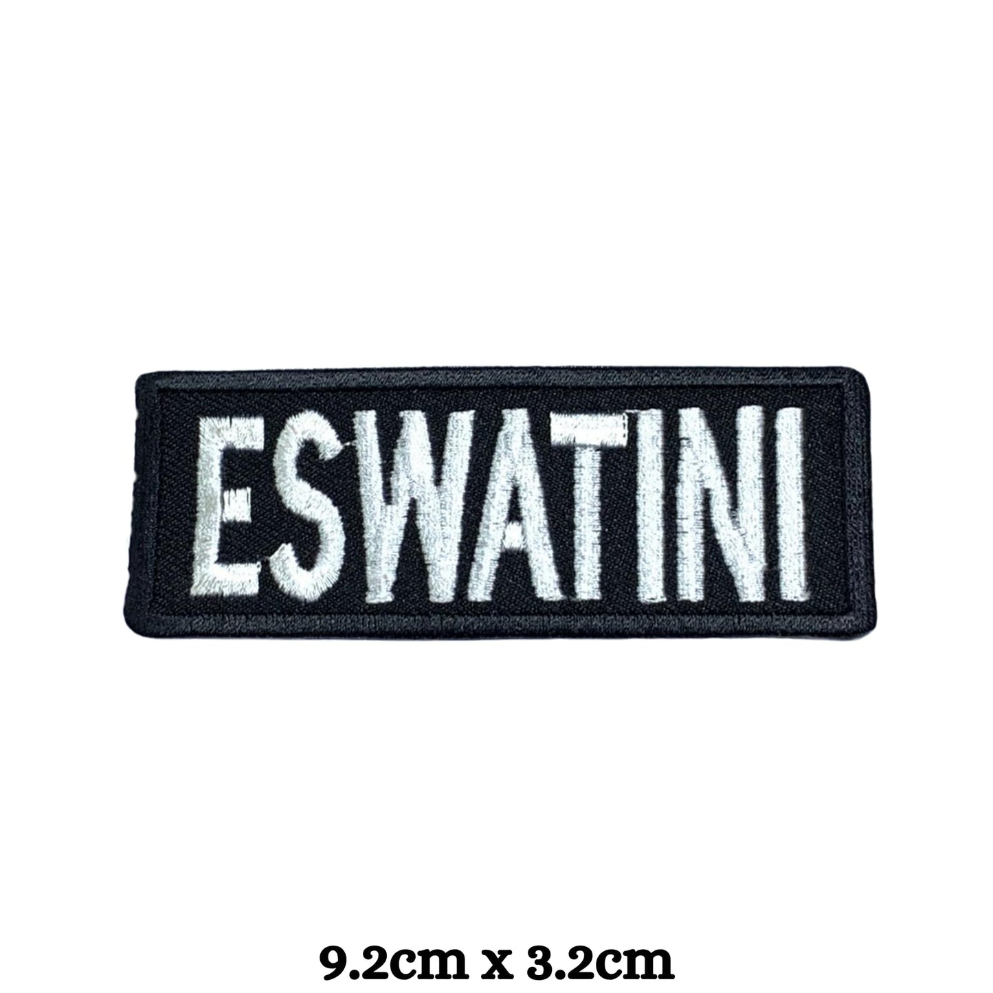 Eswatini Flag Embroidered Patch Set, Iron-On or Sew-On Applique Badges, Rectangle Shield Round Heart Shapes, for Jackets, Backpacks, Hats, Uniforms and Various Sizes