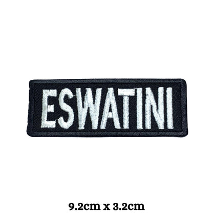 Eswatini Flag Embroidered Patch Set, Iron-On or Sew-On Applique Badges, Rectangle Shield Round Heart Shapes, for Jackets, Backpacks, Hats, Uniforms and Various Sizes