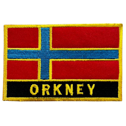 UK County Flag Patch 9.5cm x 6cm Embroidered Iron On/Sew On Badge Durable Fabric Applique for Jackets, Backpacks, Hats, and Clothing