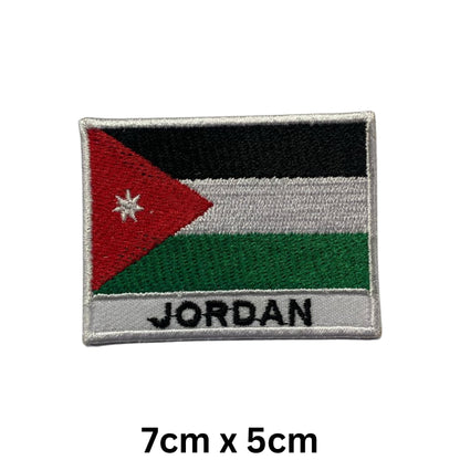 National Country Flag Iron On Patch, Set of 3, Embroidered Fabric Applique, 7cm x 5cm, Rectangular, United Kingdom Theme, for Jackets, Bags, Hats and Crafts (A-J)
