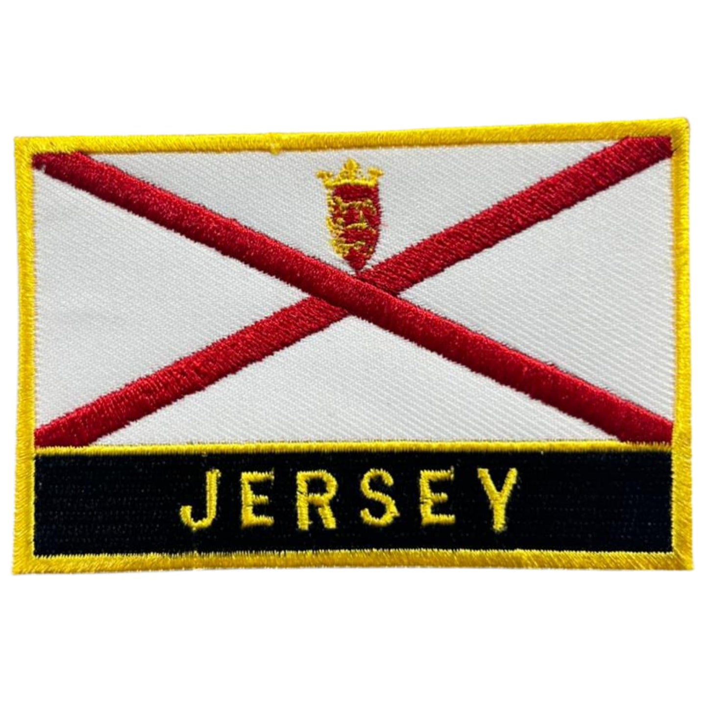 UK County Flag Patch 9.5cm x 6cm Embroidered Iron On/Sew On Badge Durable Fabric Applique for Jackets, Backpacks, Hats, and Clothing