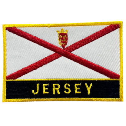 UK County Flag Patch 9.5cm x 6cm Embroidered Iron On/Sew On Badge Durable Fabric Applique for Jackets, Backpacks, Hats, and Clothing