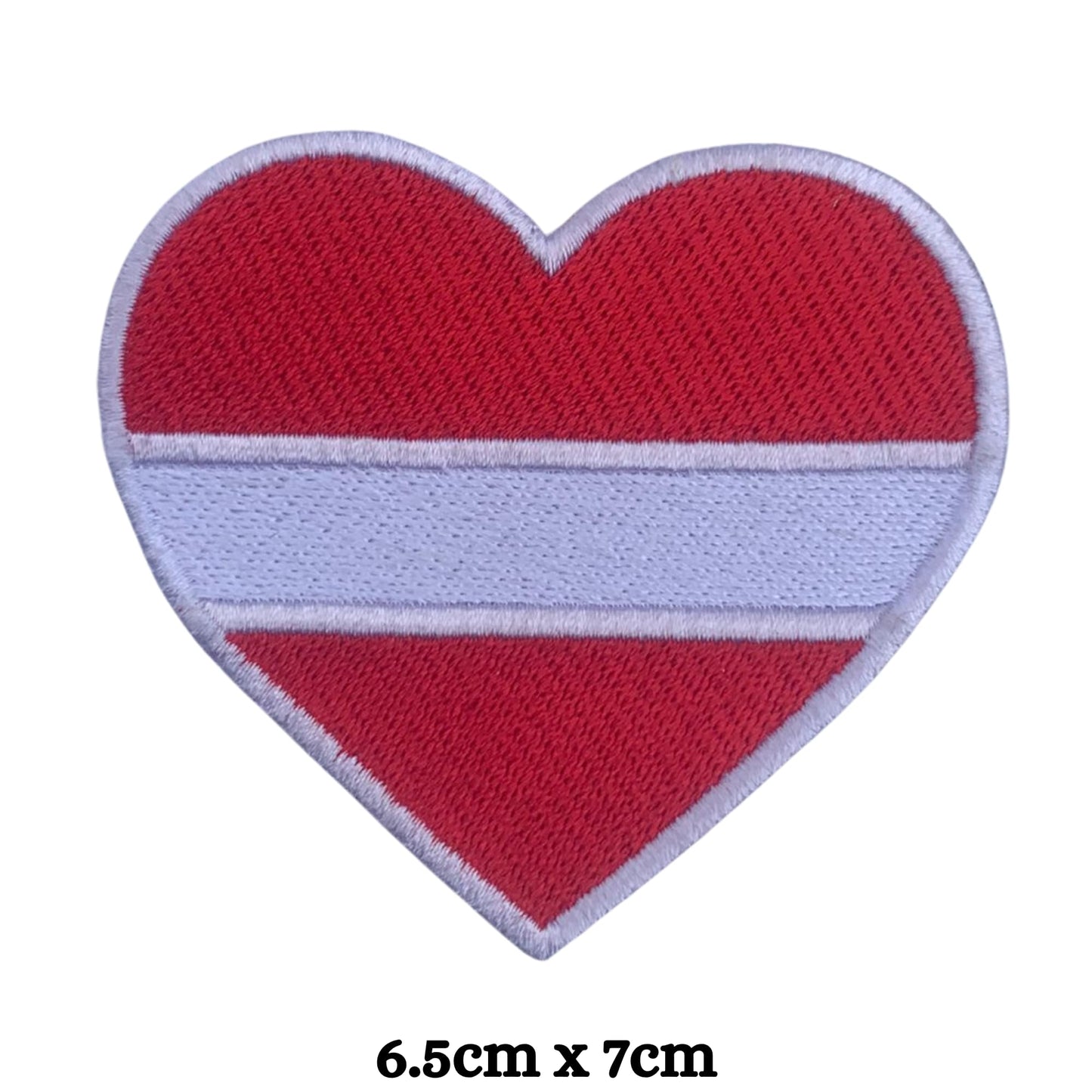 Latvia Flag Embroidered Patch Set, Iron-On or Sew-On Applique Badges, Rectangle Shield Round Heart Shapes, for Jackets, Backpacks, Hats, Uniforms and Various Sizes