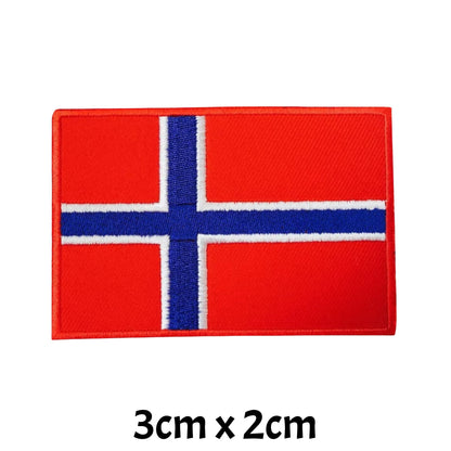 All Country Flag Patches (3 × 2 cm), Embroidered Iron-On/Sew On National Flags, Badge Traveler Gift Patch for Jacket, Backpack, Hat DIY Craft