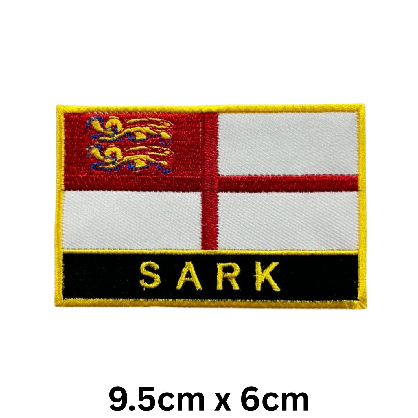 UK County Flag Patch 9.5cm x 6cm Embroidered Iron On/Sew On Badge Durable Fabric Applique for Jackets, Backpacks, Hats, and Clothing