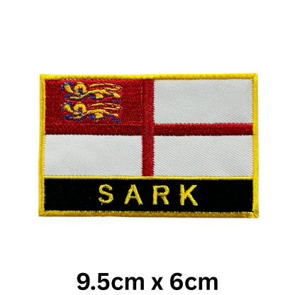 UK County Flag Patch 9.5cm x 6cm Embroidered Iron On/Sew On Badge Durable Fabric Applique for Jackets, Backpacks, Hats, and Clothing