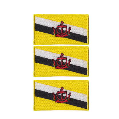 3 Pieces All Countries Flag Patches, 7×4 cm Embroidered Iron-On/Sew On National Flags, World Country Badge Appliques for Vest, Jacket, Backpack, Hat, (K-S)