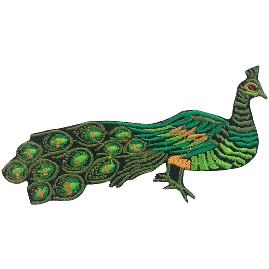 Peacock Peafowl Colourful Embroidery Iron-On Patches for Clothing Sew-On Applique for DIY Crafts Denim Jackets Jeans Backpacks