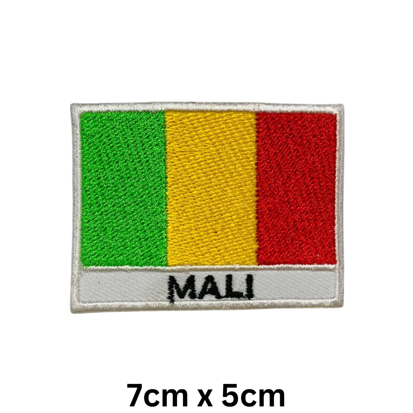 National Country Flag Iron On Patch, Set of 3, Embroidered Fabric Applique, 7cm x 5cm, Rectangular, United Kingdom Theme, for Jackets, Bags, Hats and Crafts (A-J)