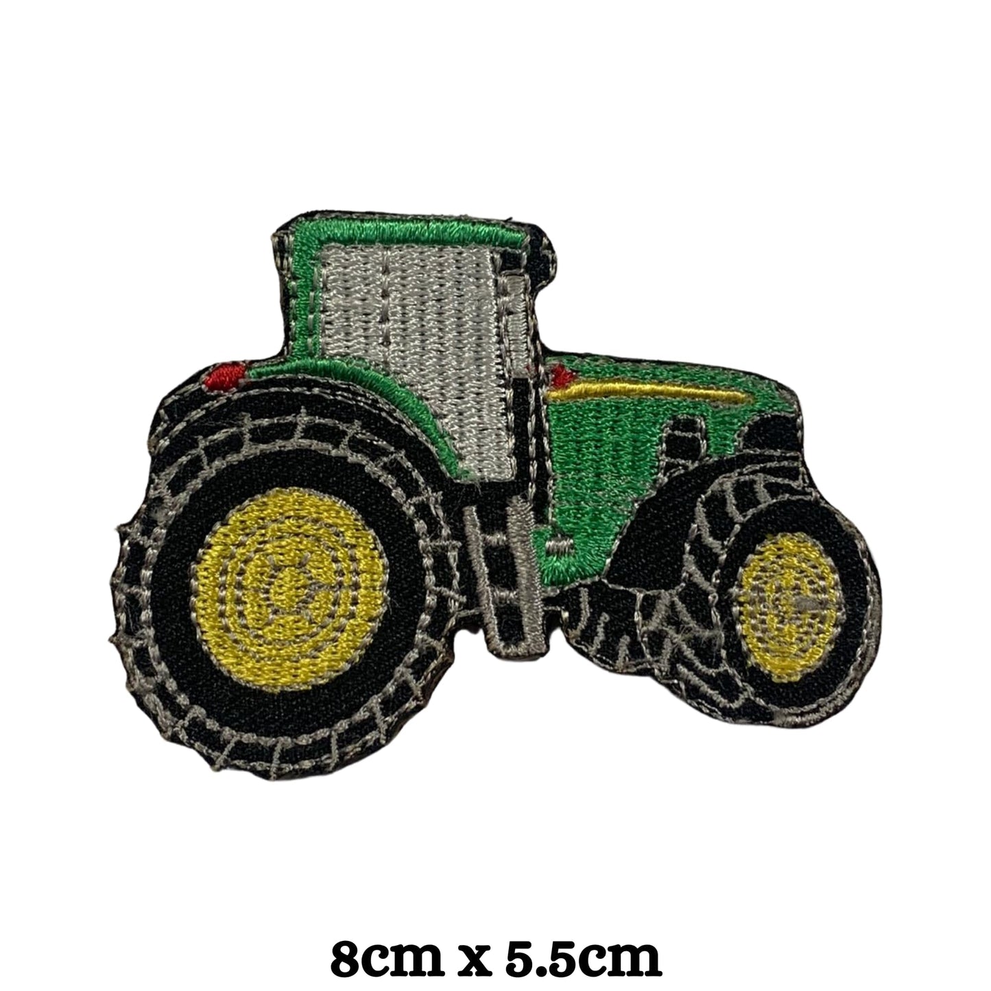 Green Tractor Farming Embroidery Iron-On Patches for Clothing Sew-On Applique for DIY Crafts Denim Jackets Jeans Backpacks